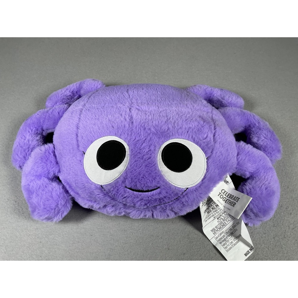 Kohl's Celebrate Together Purple Spider Plush Pillow 12x13 Halloween 2025 Retro